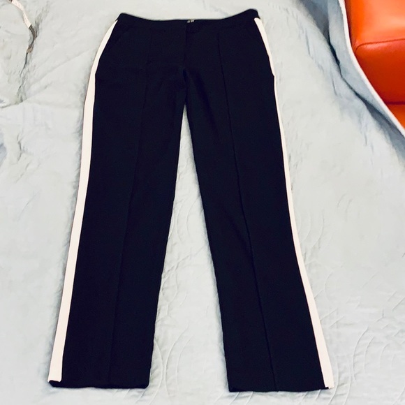 Forever 21 black tuxedo pants with white stripe. - Picture 3 of 13